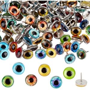 Colorful Glass Eye Push Pins
